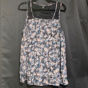 3/$30 Torrid Double Layer Chiffon Crochet Tank